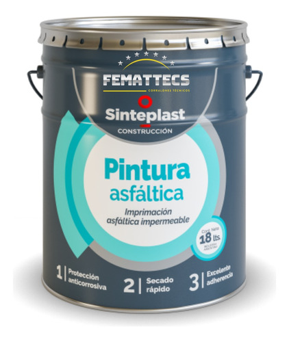 Pintura Asfáltica 18lts Sinteplast Imprimante Para Membrana