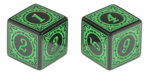 Paquete De 4-10 Dados Acrílicos De 10x De Múltiples Caras