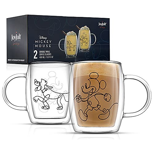 Set De Tazas De Vidrio Disney Mickey Y Pluto De Aroma