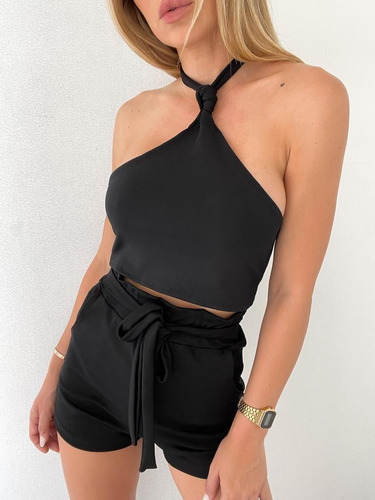 Imagen 7 de 7 de Top Con Nudo Y Lazo Corto Moda Mujer Dama Art 051