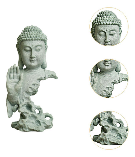 Estatua De Buda Sakyamuni, Figura De Arenisca, Decoración
