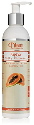 Dinur Cosmetics Papaya Milky Cleanser 8 Fl. Onz. 250 Ml.