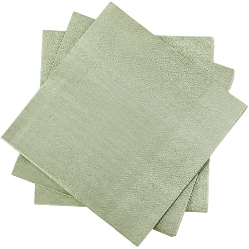 Paquete De 100 Servilletas De Cóctel De 2 Capas Verde ...