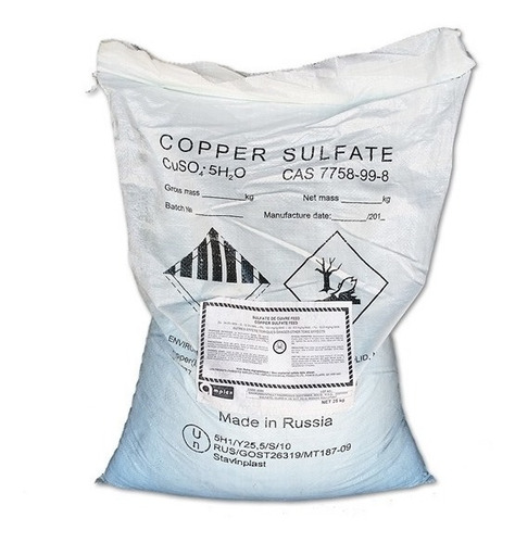 Imagen 3 de 7 de Sulfato Cobre 5 Kg Quimicaxquimicos