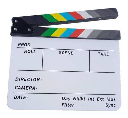 Imagen 3 de 9 de Claqueta Director Pizarra Acrilico Iman Cine Pelicula Escena
