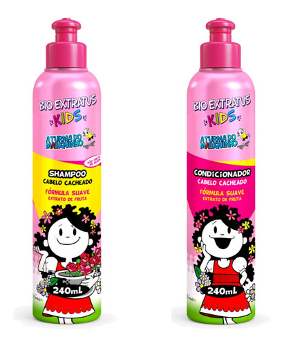 Kit Shampoo E Condicionador Infantil Cacheados Bio Extratus