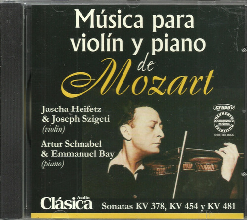Cd. Música Para Violín Y Piano De Mozart | Heifetz, Szigeti