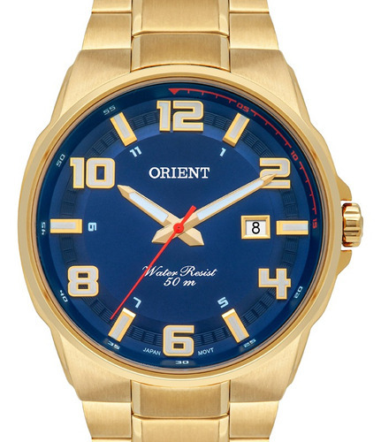Relógio Orient Masculino Dourado Mgss1186 D2kx