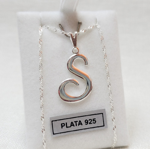 Cadena Y Dije Plata 925 Letra Mama Novia Hija 