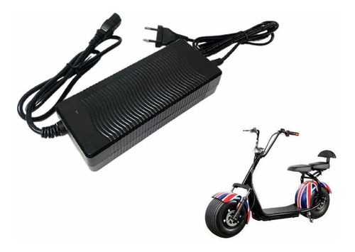 Carregador De Bateria 60v-2a P/ Scooter Elétrica Citycoco