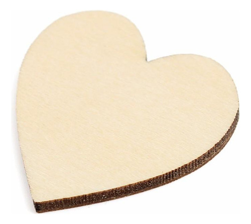 5 Paquete De 3-6 50 Uds. De Corazones De Madera, 5 Piezas