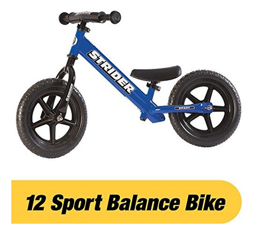 Strider - 12 Sport Balance Bike, De 18 Meses A 5 Anos, Azul