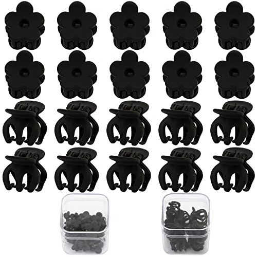 Supoo 20pcs Clip De Pelo Negro Mini Clips De Garra Vr3fi