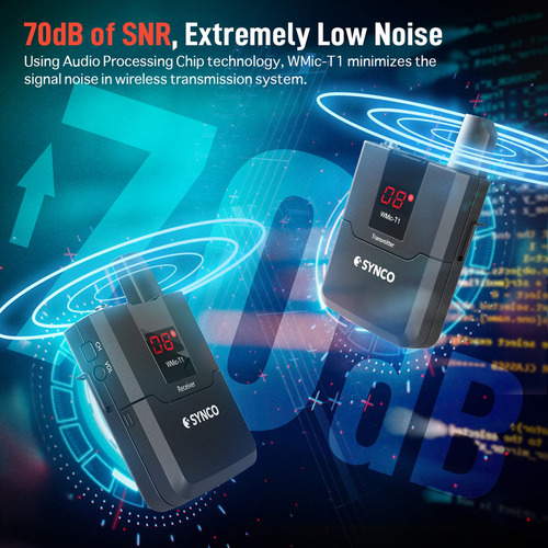 Sistema De Microfone Sem Fio Synco Wmic-t1 Uhf (1 Transmisso
