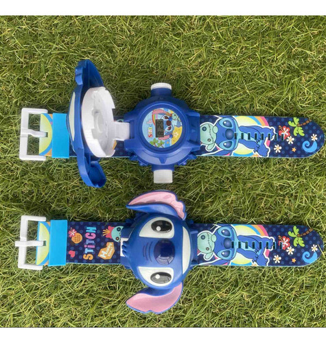 Reloj Proyector Niños Dibujos Animados 24 Imágenes Stitch