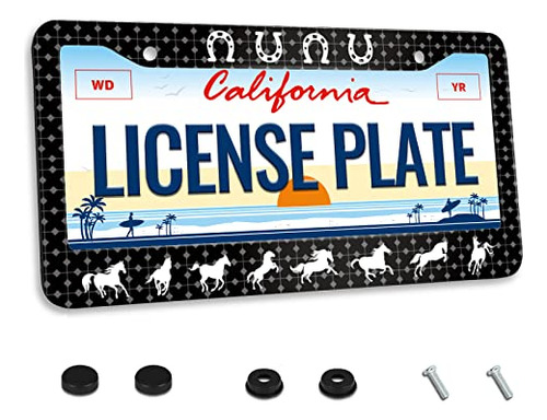 Horse License Plate Frame Funny Animal License Plate Fr...
