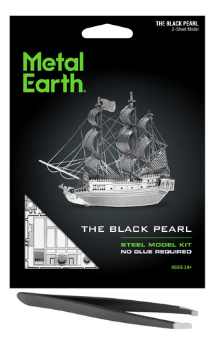 Metal Earth Kit Modelo 3d Nave Pirata Negra Pinza