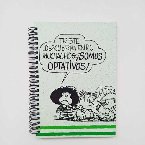 Imagen 1 de 3 de Cuaderno A5 Rayado Mafalda Protesta Triste... - Tapa Dura