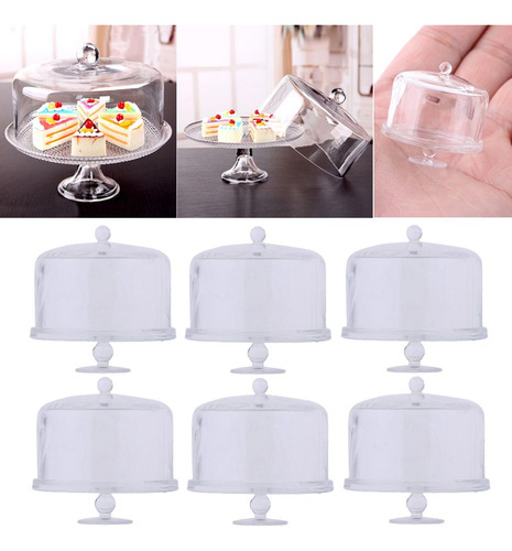 6pcs 1:12 Placas De Exhibición De Tarta De Acrílico En