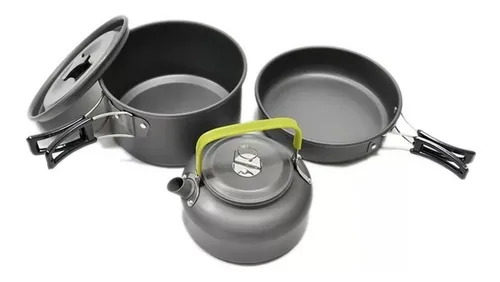 comprar Set Ollas Camping 8 Piezas Olla Sarten Tetera Utensilios 