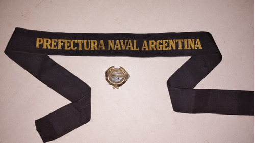 Cinta Bordada De Gorra Prefectura Naval Argentina + Pin 