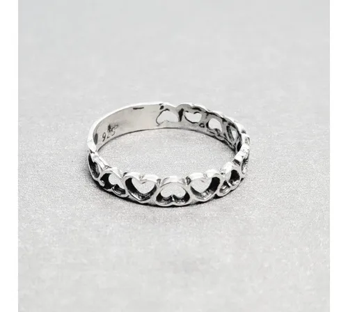 Anillo corazones plata sale