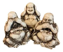 Comprar Set 3 Budas Sabios 8cm Decoracion Zen Fen Shui Regalo Fw