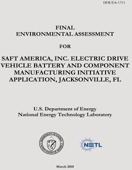 Libro Final Environmental Assessment For Saft America, In...