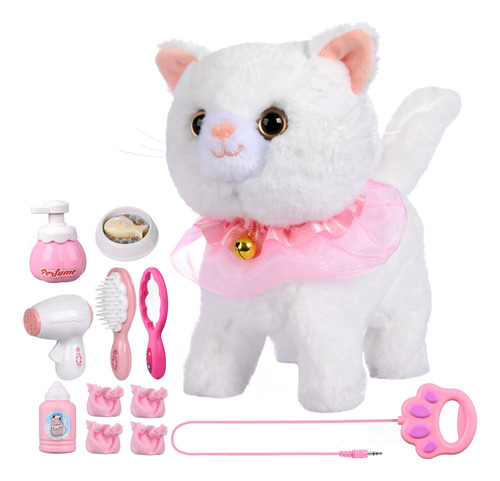 Gatito Interactivo De Peluche Diversión Electrónica Para Niñ