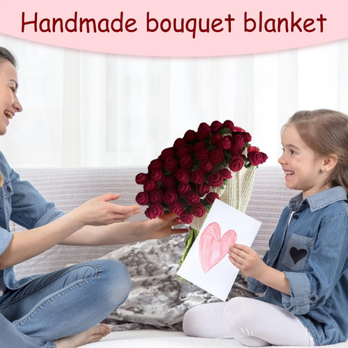 A Ramo De Flores De Crochet Manta De Rosas De Crochet Manta