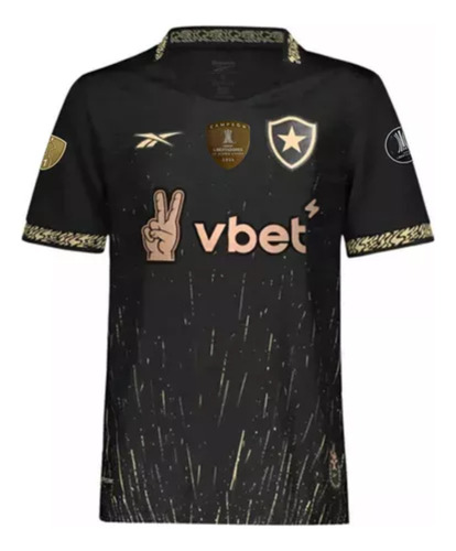 Camisa Botafogo Reebok Campeão 24/25 + Patchs Oficial