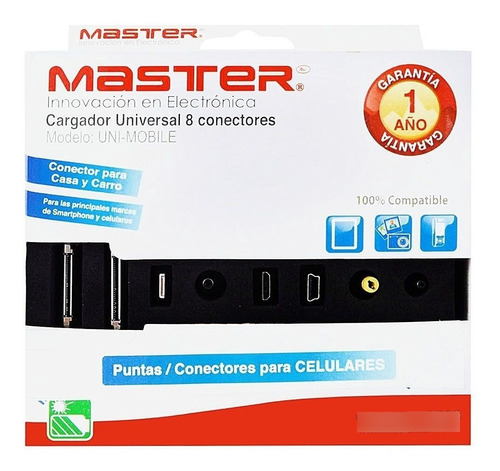 Cargador Universal 8 Conectores Master