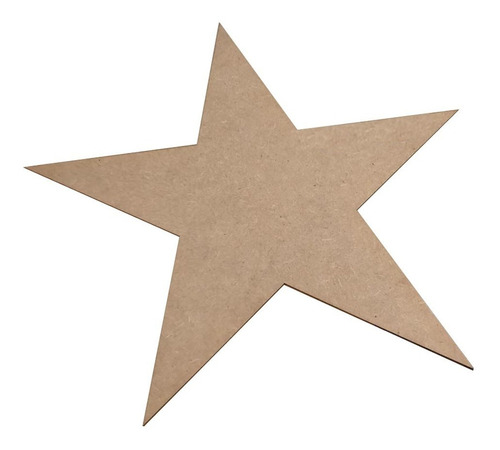 Pack 5 Estrelas Em Mdf Cru Corte A Laser 29,5x32 Cm 1147