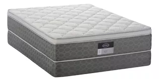 Colchón Queen Size De Resorte América Royce + Box 28cm Firme