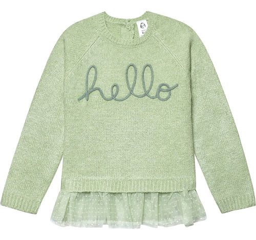 Gerber Baby And Toddler Girls Sweater Con Adornos De Tul, Ve