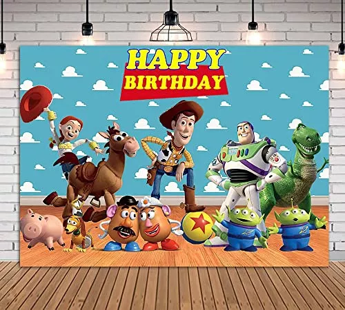 Fondo Fotográfico Fiesta Cumpleaños Toy Story 8x6ft
