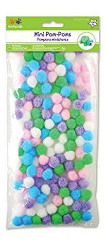 Krafty Kids Kc208b Mini Pompones, 14 Mm, Colores Pastel