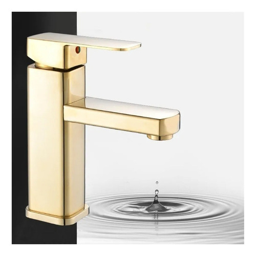 . Grifo Monomando Monomando Baño Lavabo Dourado