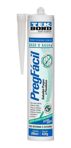 Sellante Pega Facil Base Agua 420g/280ml Tekbond 69957367190