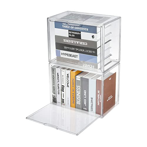 Caja De Almacenamiento De Organizador De Libros Transpa...