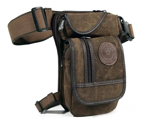 Bolso de pierna hombre sale