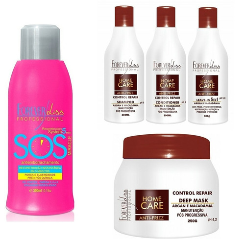 Sos + Kit Home Care Reconstrução Capilar ! Forever Liss Bx