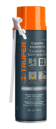 Espuma Expansiva Multiusos 500 Ml Poliuretano Truper 10920