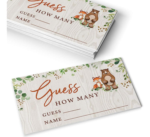 Juego De Adivinanzas De Caramelos De Oso De Goma, 50 Cartas