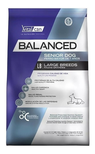 Alimento Vitalcan Balanced Adult Dog para perro senior de raza grande sabor mix en bolsa de 3 kg