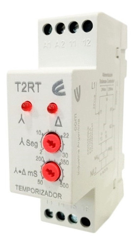 Temporizador Arranque Estrella-triangulo 24-220v Modular Din