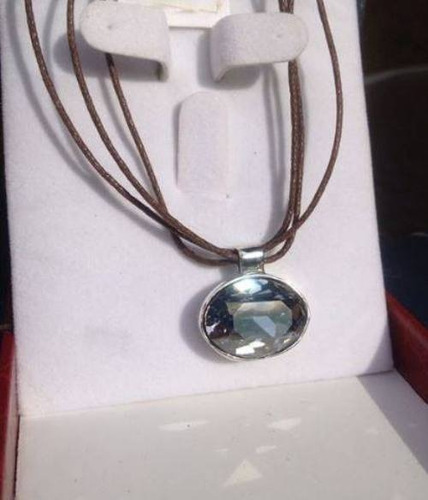 Colgante Round Stone,fabricado Con Cristales Swarovski