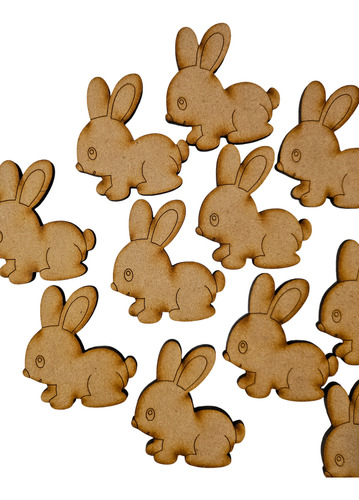 30 Conejos Fibrofacil Mdf 5cm Para Pintar Souvenirs Animales