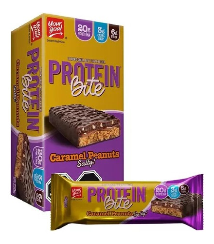 Barras De Proteinas Yourgoal Protein Bite 4u Caramel Peanuts