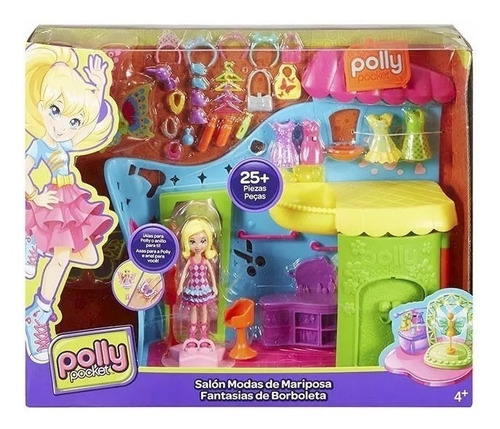Polly Pocket - Mattel Salón Modas De Mariposa Muñeca Dvj75
